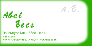 abel becs business card